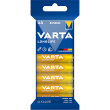 VARTA BATTERIE LONGLIFE AA BLISTER 8 PEZZI FLOW PACK