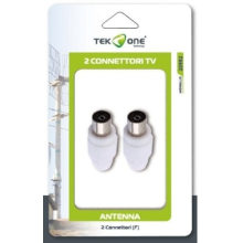 CONFEZIONE 2 CONNETTORI PAL ANTENNA FEMMINA 20992