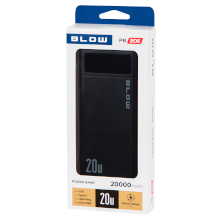 POWER BANK 2XUSB + 1XUSB-C + LIGHTNING 20000MAH QC PD 20W PB20E NERO