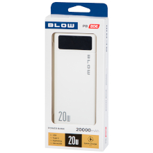 POWER BANK 2XUSB + 1XUSB-C + LIGHTNING 20000MAH QC PD 20W PB20E BIANCO