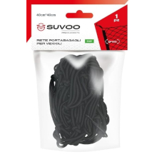RETE PORTABAGAGLI PER AUTO CON GANCI 40X40CM NERA
