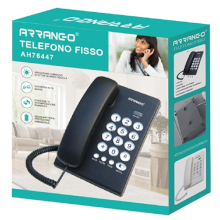TELEFONO FISSO 10 NUMERI TASTI GRANDI BIANCO-NERO