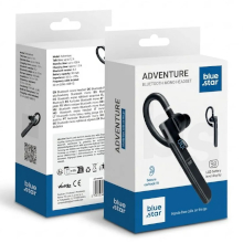 AURICOLARE BLUETOOTH MONO BLUE STAR ADVENTURE NERO