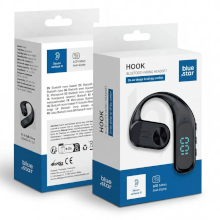 AURICOLARE BLUETOOTH MONO BLUE STAR HOOK NERO