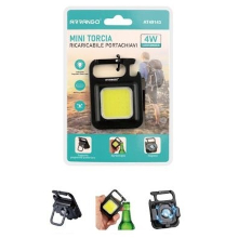 MINI TORCIA PORTACHIAVI IN FERRO 4W