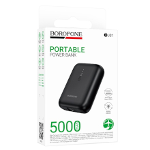 POWER BANK BOROFONE BJ81 5000MAH 1 X USB + 1 X TYPE-C NERO