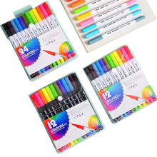 CONFEZIONE 12 PENNARELLI A DOPPIA PUNTA