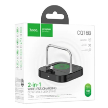 CARICABATTERIA USB-C + WIRELESS HOCO CQ16B 2 IN 1 30W NERO