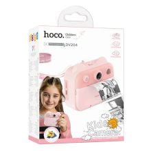 FOTOCAMERA DIGITALE PER BAMBINI HOCO DV204 CON STAMPANTE E FUNZIONE SELFIE ROSA