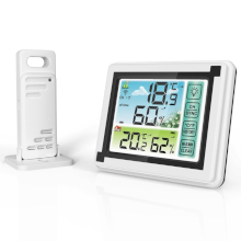 STAZIONE METEO WIRELESS A COLORI CON SENSORE ESTERNO EN8822