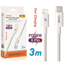 CAVO RICARICA RAPIDA TYPE-C LIGHTNING 5A 3M