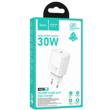 CARICABATTERIA HOCO N62 TYPE-C 30W BIANCO