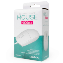 MOUSE OMEGA OM439 1000DPI 1.2M USB BIANCO