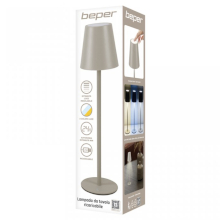 LAMPADA DA TAVOLO RICARICABILE TOUCH AURA TORTORA