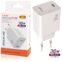 CARICABATTERIA FAST CHARGER TYPE-C PD 3.0 30W