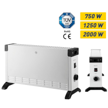 TERMOCONVETTORE ELETTRICO 750/1250/2000W BIANCO