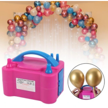 POMPA PER PALLONCINI CON DOPPIA USCITA ROSA-BLU