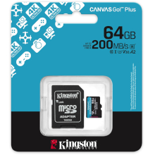 MICRO SD SDCG4 64GB CANVAS GO PLUS A2 U3 V30 SUPPORTO 4K CON ADATTATORE