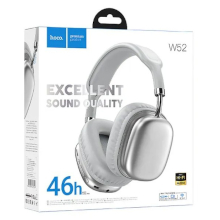 CUFFIE WIRELESS BLUETOOTH HOCO W52 46H 400MAH SILVER