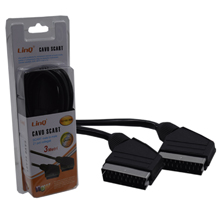 CAVO SCART RGB 21 PIN 3 MT IN BLISTER